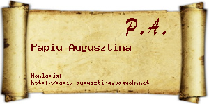 Papiu Augusztina névjegykártya